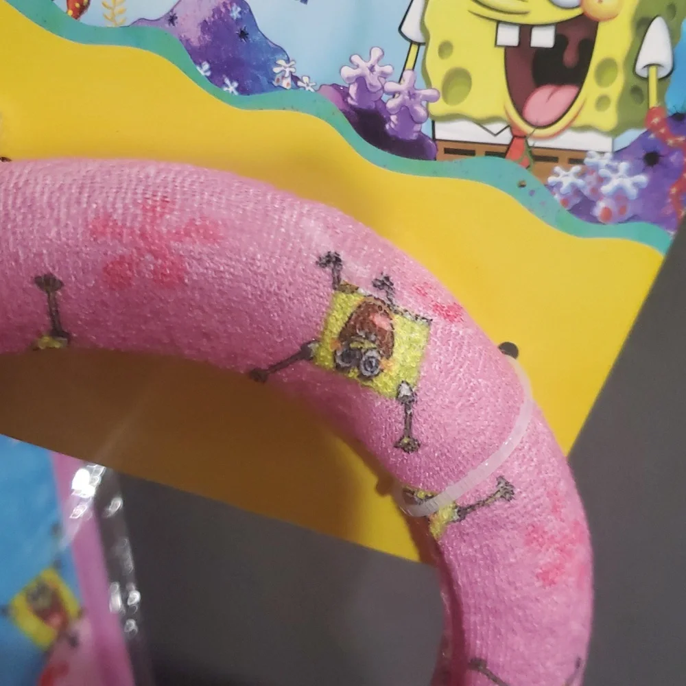 Spongebob squarepants pink and blue 2piece headband and towel spa set brand new - Picture 7 of 7